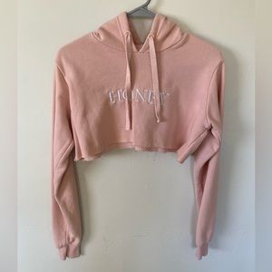 Pink cropped sweater size small